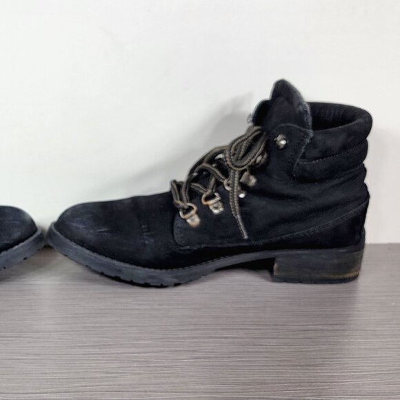 Steve Madden Gentra Lace-up Combat Boot, Black Leather, Womens Size 8.5 M - Picture 8 of 15